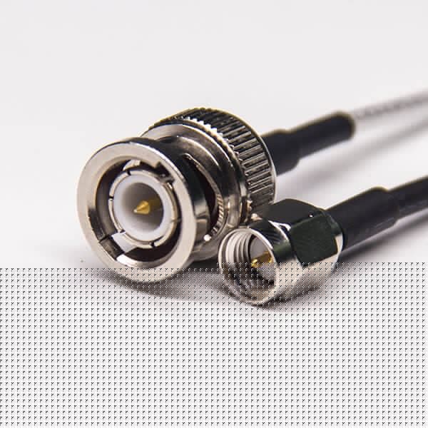 直插式SMA接口公头镀镍转BNC直式公头接RG316线